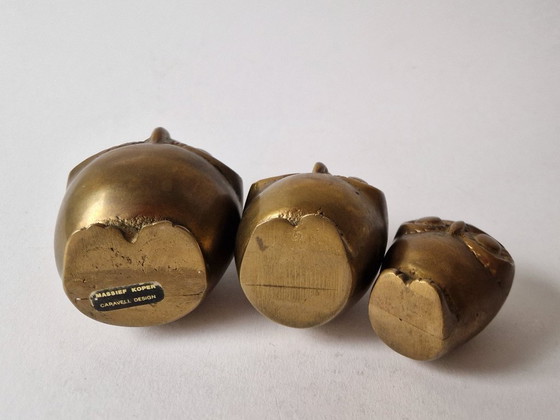 Image 1 of Caravell Design - 3 gufi in rame - anni '70