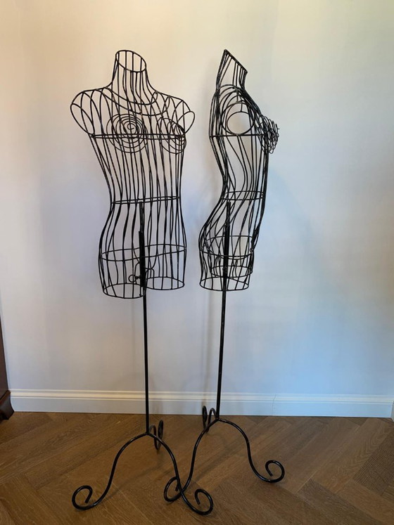 Ensemble élégant de mannequins buste vintage en fer forgé – Objets déco, Iron (photo 2 of 5)