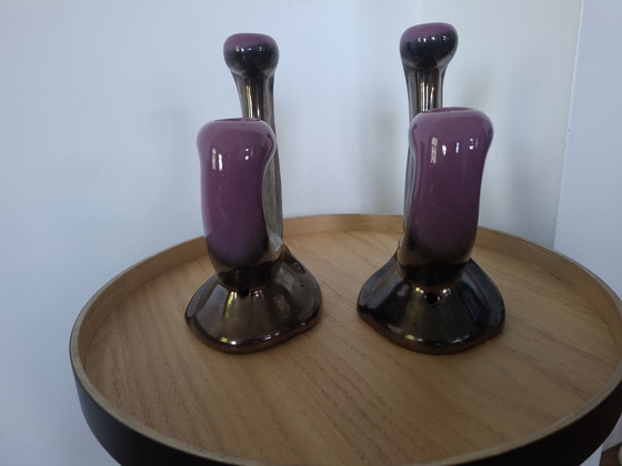 Image 1 of Paartje Vintage Ceramidi Vallauris Kandelaars – Jaren '50
