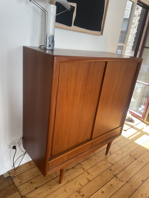Highboard Axel Christensen pour Aco Mobler Teak Mid Century Sideboard