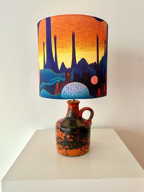 Image 1 of Lampe de balcon Space Age - sans fil - céramique recyclée d'Allemagne de l'Ouest