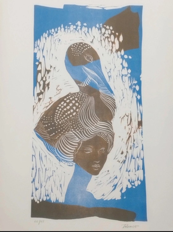 Baudelaire, La sainte jeunesse: Complete folder with linoleum by Carla Tolomeo ex. 75/75, 63x45 cm (photo 5 of 15)