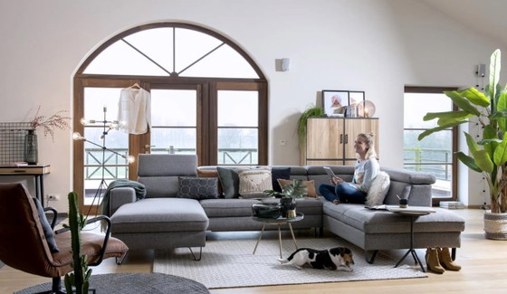 Mobile contenitore Xooon Kinna a 4 ante — Legno di tram affumicato – Credenze con vetrina, Wood (photo 5 of 5)