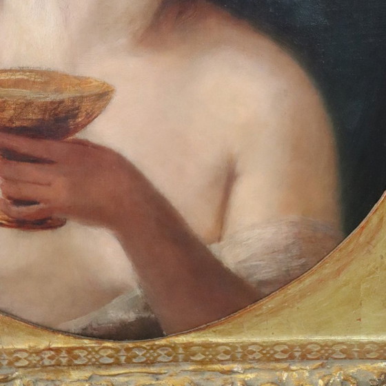 Image 1 of Mythologische Figur der Mänade, Ölgemälde auf Leinwand, Italien, 19. Jahrhundert