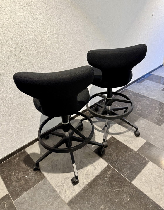4x Vitra Pivot Stoelen – Bureaustoelen, Plastic, Textile (photo 5 of 7)