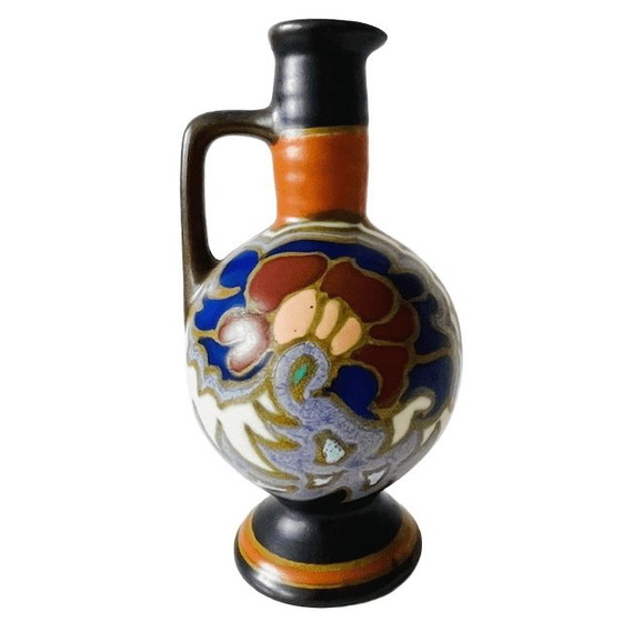 Image 1 of Brocca in miniatura Art Nouveau Anger 908L Gouda Plateel Zuid Olanda anni '20