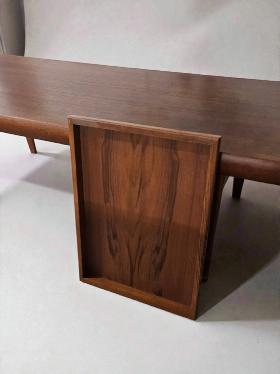 Image 1 of Mid Century Teak Couchtisch Sofatisch Tisch Johannes Andersen Trioh 1960er Jahre