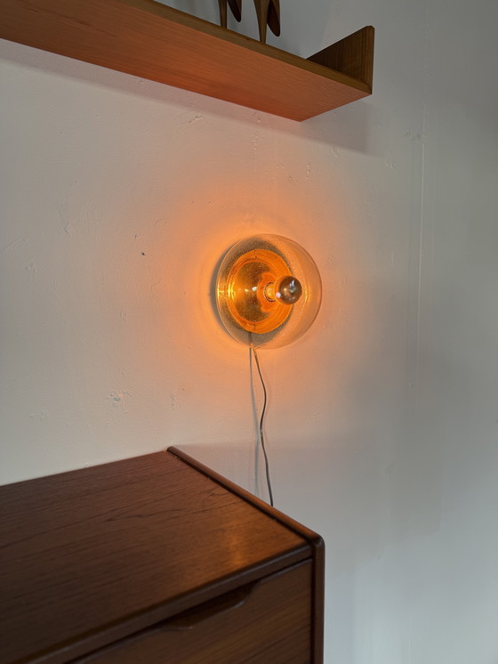 Image 1 of Vintage bubble glass wall lamp, Glashütte Limburg '70