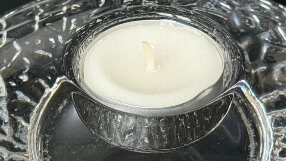 Crystal glass tealight holder by Orrefors, for Kosta Boda, Candle holders, Transparent (photo 2 of 6)