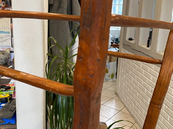 Image 1 of Set di 3 sgabelli alti da bar in legno massello, realizzati artigianalmente, 50