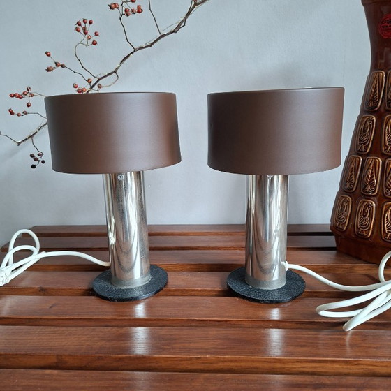 Image 1 of Mid-Century Modern design tafellampen. Raak Amsterdam.Set van 2. Space Age.70 ties. 70-ties.
