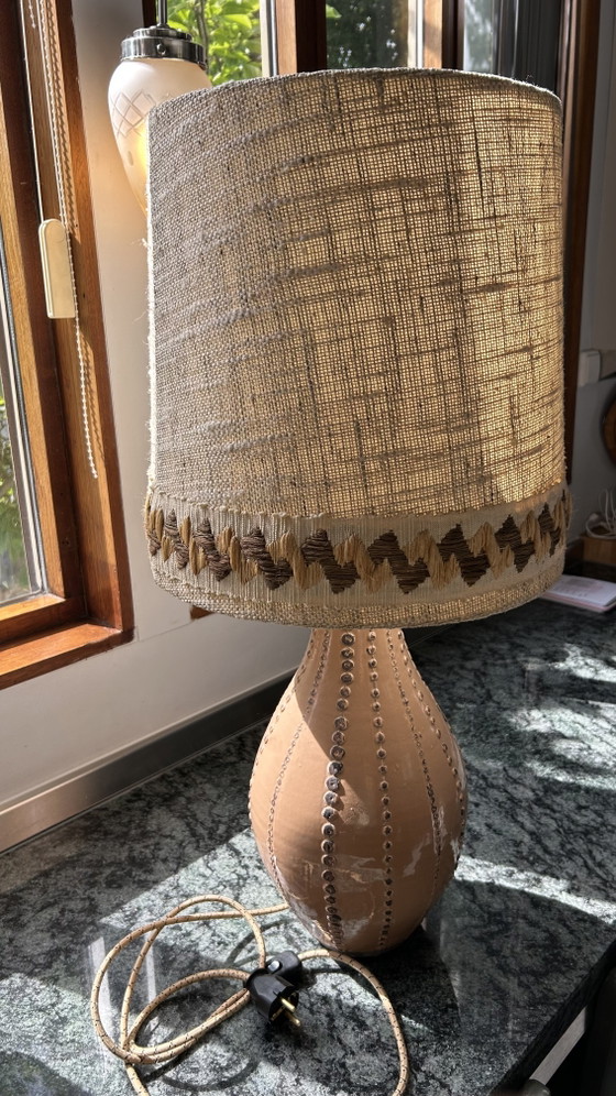 Vintage Lamp – Table lamps, Ceramic, Textile (photo 4 of 5)