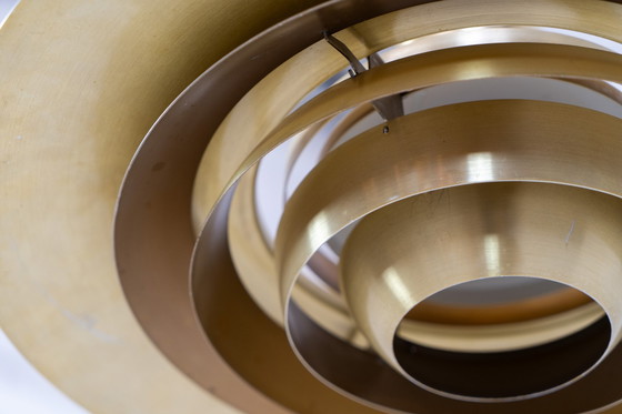 Image 1 of Early “P376” Brass Pendant Light by Jørgen Kastholm & Preben Fabricius for Nordisk Solar (Denmark, 1960s)