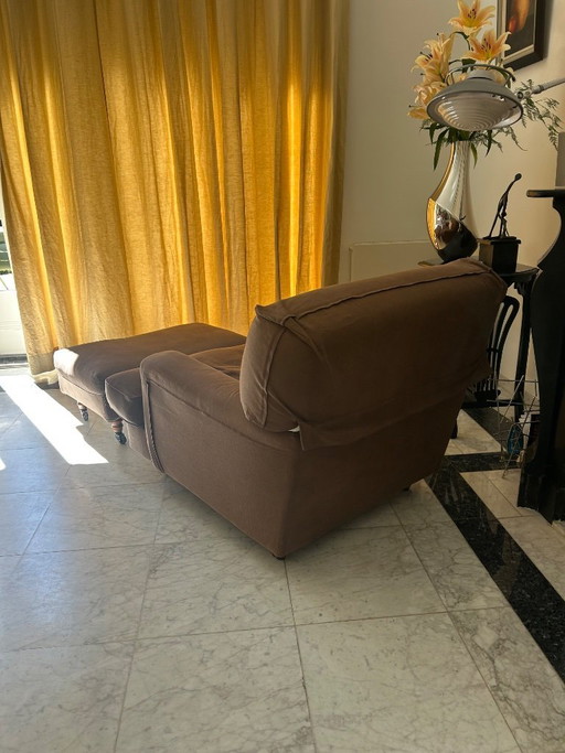 Armchair and Pouf Raffled (Depadova)
