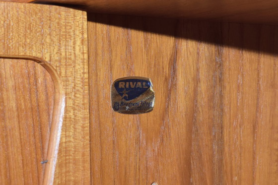 Image 1 of Mid-Century Teak Wall Unit by Kjell Riise for Rival Brodrene Jatogs, 1960s, Set of 3