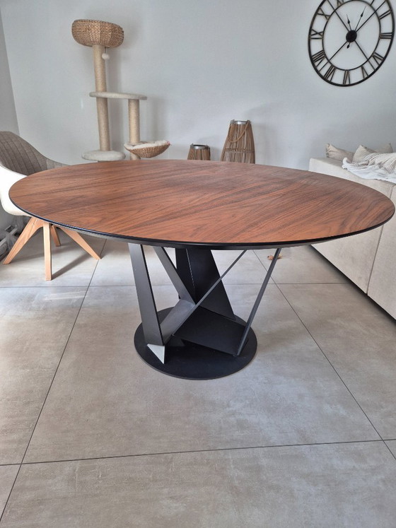 Image 1 of Cattelan Italia Skorpio Wood Rond – Design eettafel Ø 140 cm | Canaletto walnoot