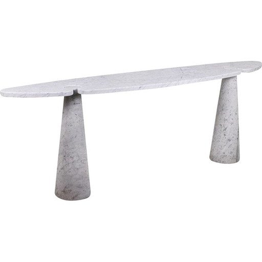 Consola vintage "Eros" en mármol blanco Calacatta