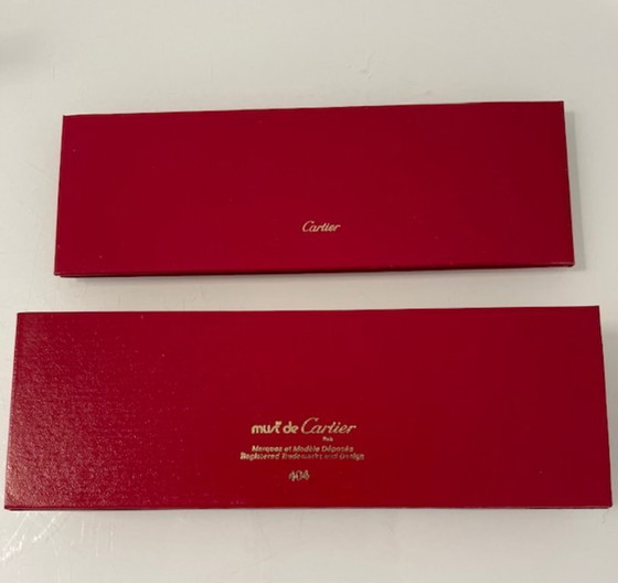 Image 1 of Penna a sfera Cartier Must Santos – Nuova, in platino, completa