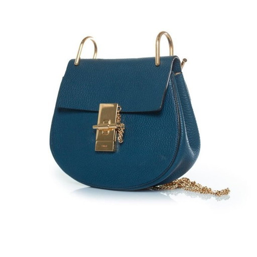 Chloe, borsa Drew in pelle blu
