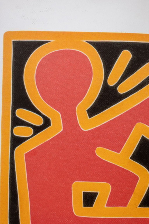Keith Haring. Numbered color silkscreen print. 1990s