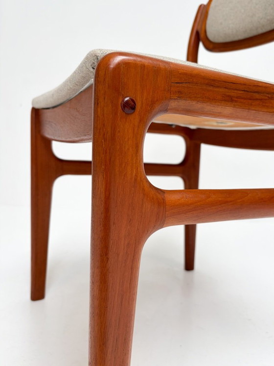 Set di 6 sedie di design danesi di Johannes Andersen per Uldum, anni '60 – Sedie da pranzo, Tessile (photo 9 of 22)