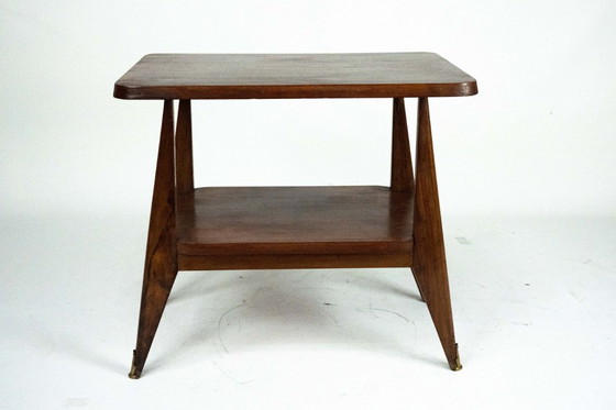 Image 1 of Mesa auxiliar italiana de madera de mediados de siglo. Italia, década de 1950.