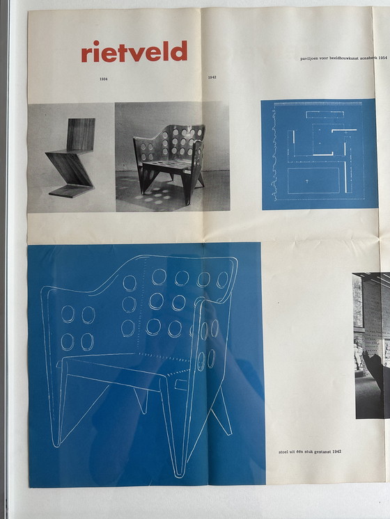 Image 1 of Affiche Rietveld / Exposition au Stedelijk Museum 1959 Cat. 205