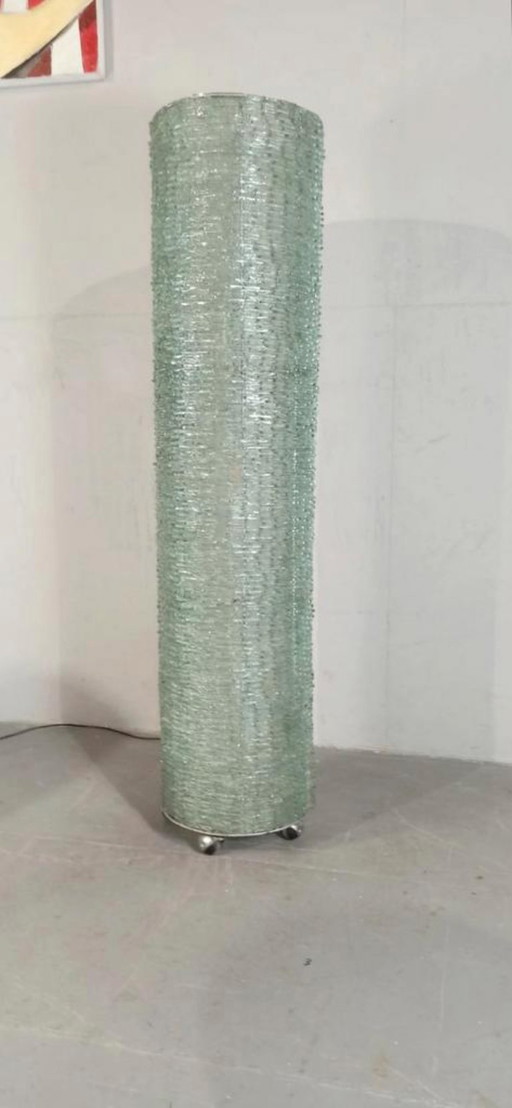 Vintage glass floor lamp