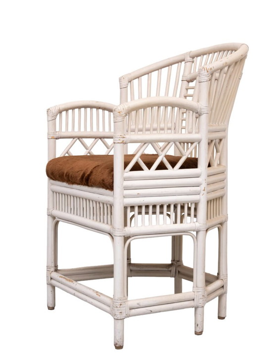 Set vintage Chippendale Brighton Pavilion rattan chair and table 1960s – Armchairs (photo 39 of 40)