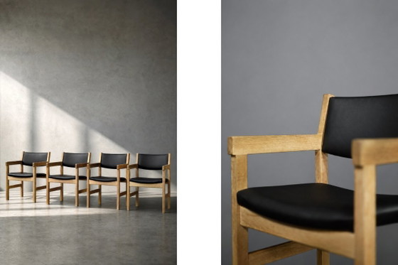 Image 1 of Chaises danoises en chêne, style Mid-Century Modern, par Hans J. Wegner pour Getama, années 1960, lot de 4