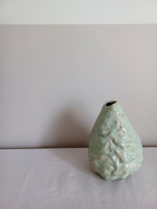 Originele Des Pots - gedetailleerd vaasje - kool - mintgroen