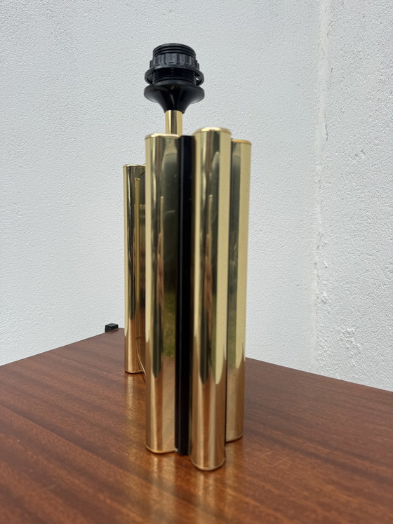 Image 1 of Lámpara de espejo de latón ahumado de los años 70