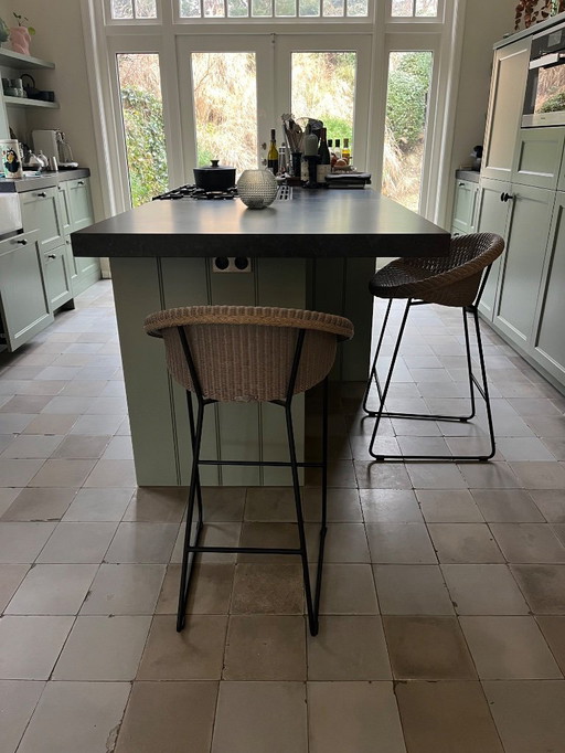 2x sgabelli da bar Vincent Sheppard grigio lavato