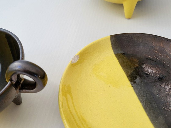 Image 1 of Vintage 1950s Vallauris Ceramic Coffee Set by Luc Auguste Lucchesi, Two-Tone