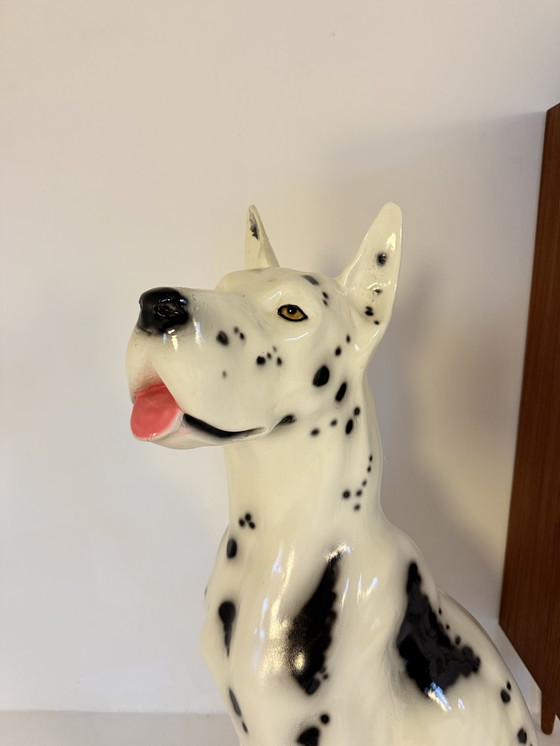 Image 1 of Grand Danois vintage XXL en céramique, Italie, années 60