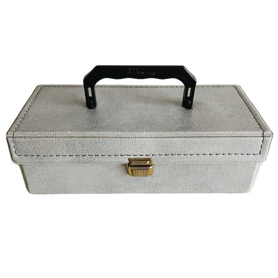 Image 1 of Custodia per cassette retrò vintage grigia Boa International anni '70