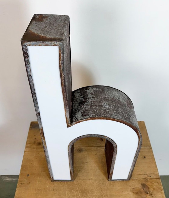 Image 1 of Vintage Illuminated Advertising Letter H , 1960s