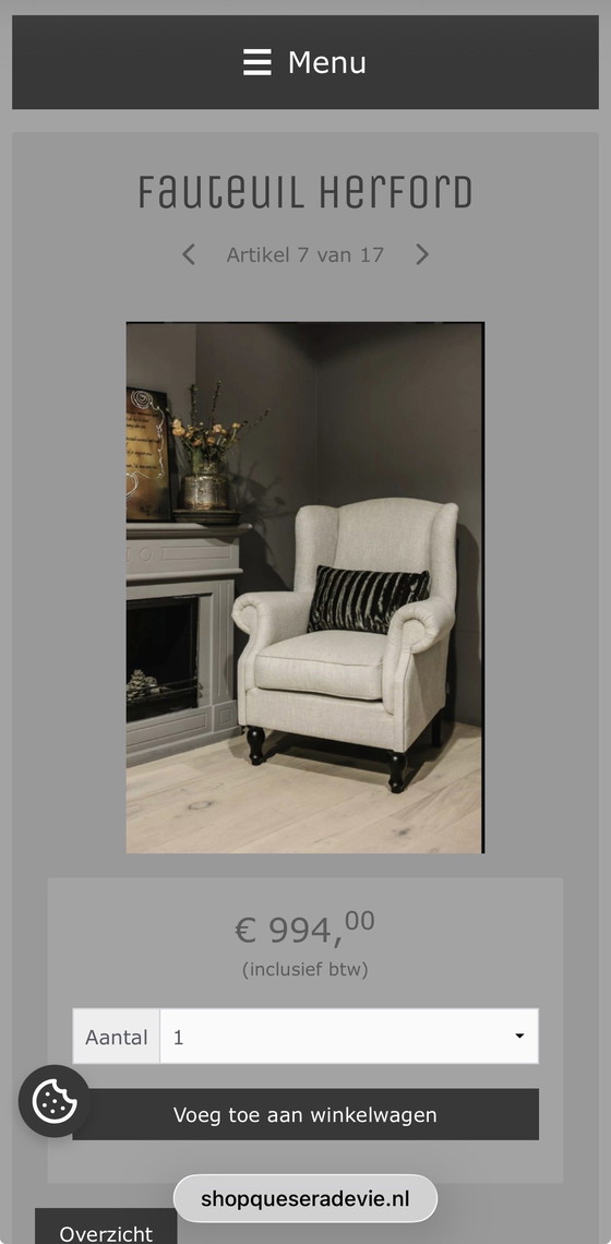 Image 1 of Two beautiful, spacious wing armchairs