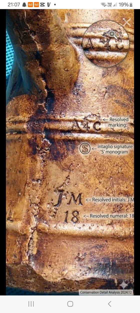 Image 1 of Monastic Reserve Pitcher, Spain, 19th Century - Institutional Markings J.M."