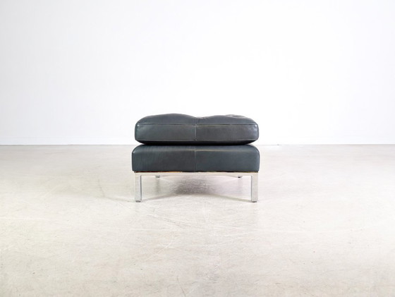 Image 1 of Original Ottoman de Sede DS-0040 Leather Design Footstool Black