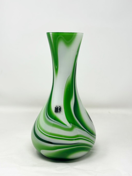Vase Aus Opalinien Carlo Moretti