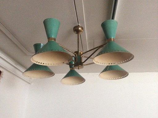 French mid century chandelier 