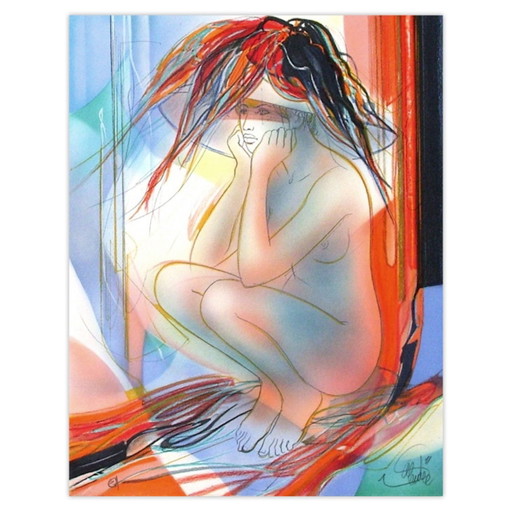 Jean-Baptiste Valadié Signed Lithograph Deadly Sins: Wrath 2002 – lithos zeefdrukken, Paper