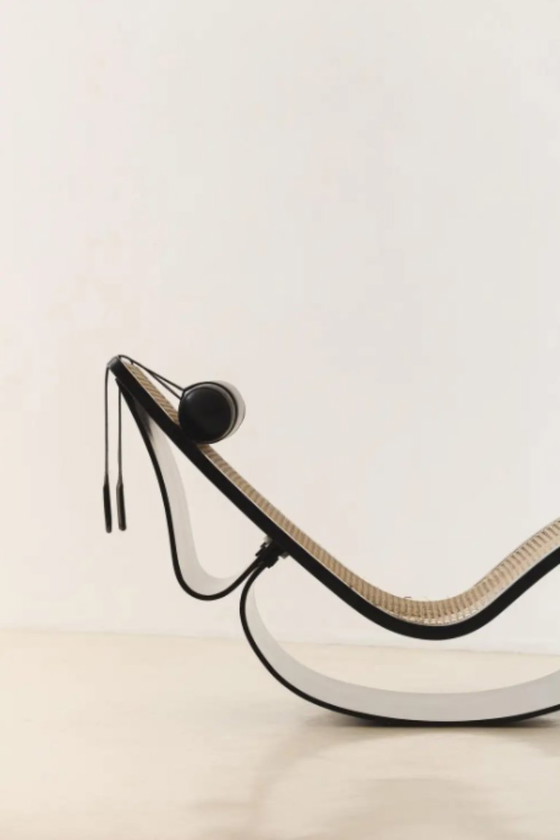Original Mid-Century Modern Rio Chaise longue by Oscar Niemeyer, 1978, Leather, Rattan, Beige (photo 6 of 6)