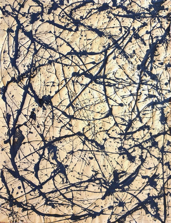 Black Golden Branches – Gemälde & Zeichnungen, Leinwand, Abstract (photo 2 of 17)