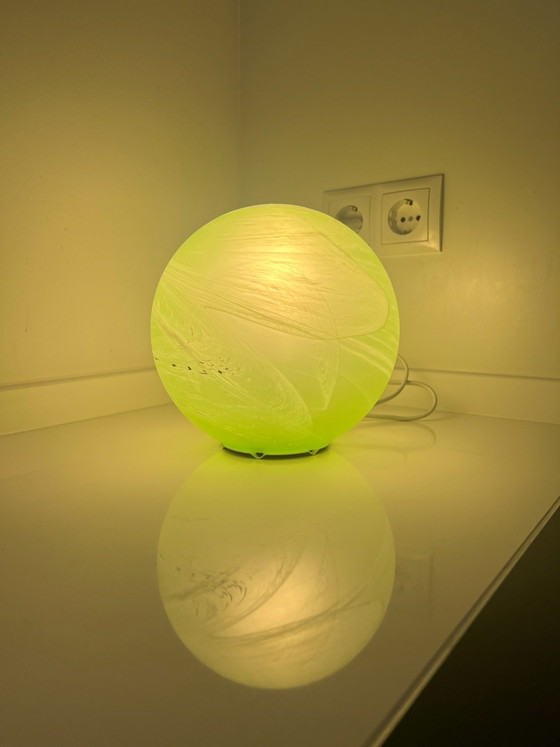 Lampe Honsel vintage planète verte space age – Verre (photo 4 of 6)