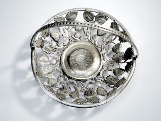 Cesta de frutas de Fraget, Polonia, principios del siglo XX. – Accesorios de mesa, Metal, Silver (photo 3 of 11)