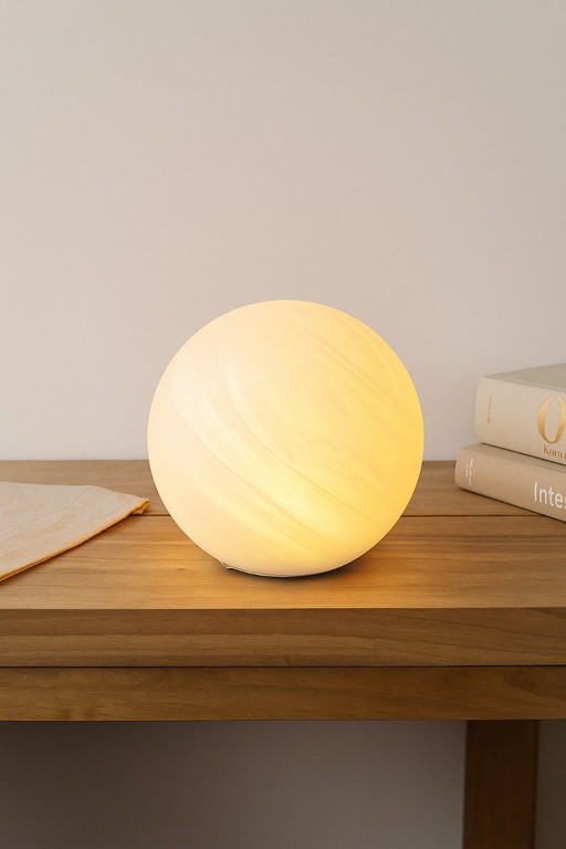 Vintage Honsel Frosted Glass Moon Lamp | Made in Germany