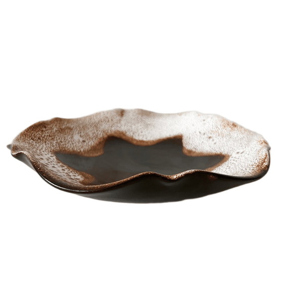 Image 1 of Vintage Dümler and Breiden ceramic bowl, brown and white, fat lava, West Germany, 1970s