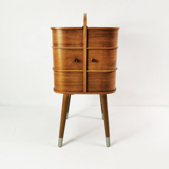 Mid-century teak sewing organizer, 1960s – Side tables, Wood (photo 15 of 15)